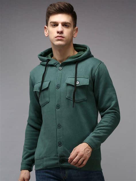 Mens green hooded sweatshirt cheap