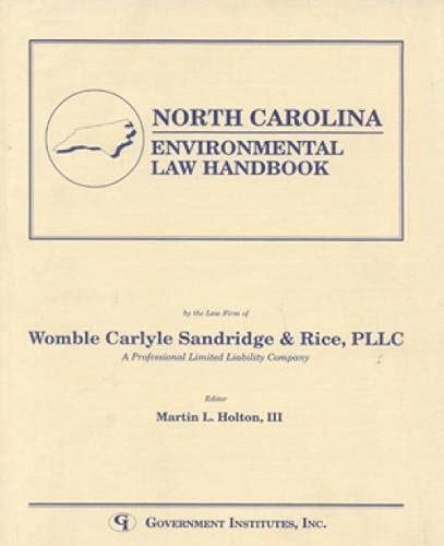 Buy North Carolina Environmental Law Handbook (State Environmental Law ...