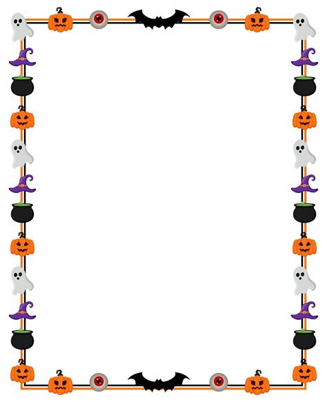 Free printable halloween borders, Download Free printable halloween ...