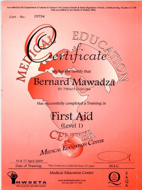 Image result for First Aid Certification