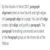 what is paragraph aligning?name the types - Brainly.in