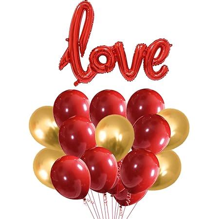 Party Propz Red Golden Birthday Anniversary Balloon Decoration Items ...