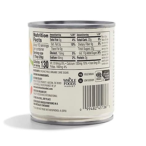 365 by Whole Foods Market, Organic Sweetened Condensed Milk, 14 Ounce ...