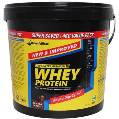 MuscleBlaze Whey Protein (4 kg, Rich Milk Chocolate) Price in India ...