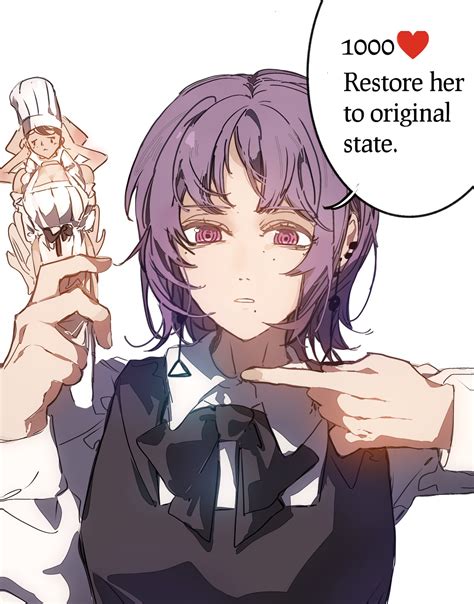 1000 Restore her to original state. / Fami from Chainsaw Man holds a ...