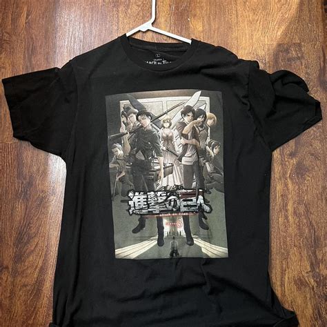 large attack on titan t-shirt - Depop