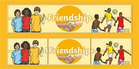 Friendship Sporting Value Display Banner (teacher made)