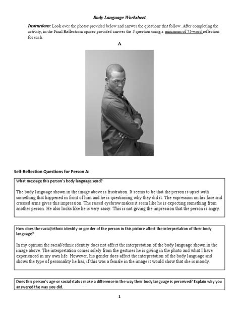 Decoding Body Language Worksheet 的图像结果