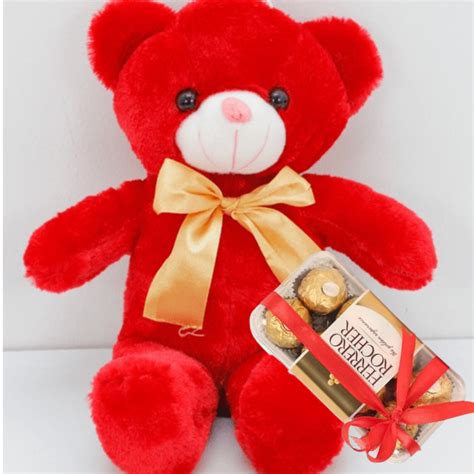 Buy Cute Cap Brown Teddy bear with little heart Online at Best Price | Od