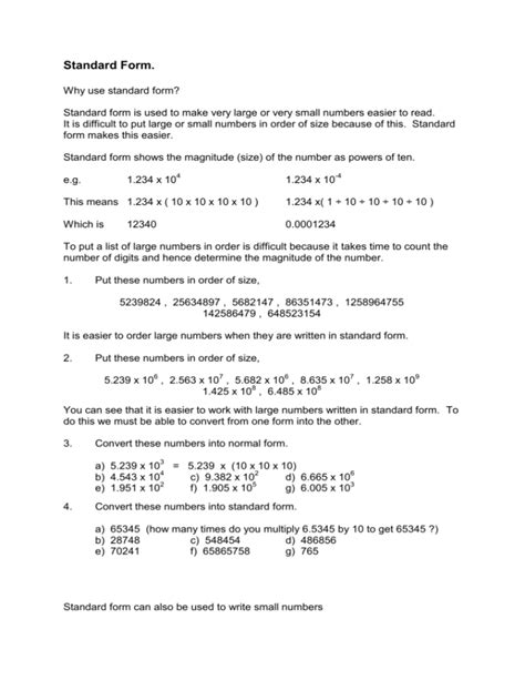 Image result for MathsWatch Answers Standard Form