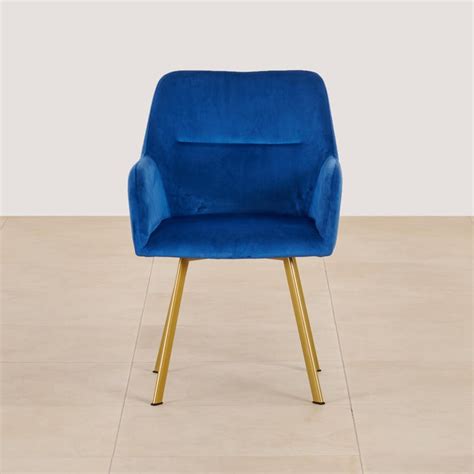 Buy (Refurbished) Velvetica Set of 2 Velve Dining Chairs - Blue from ...