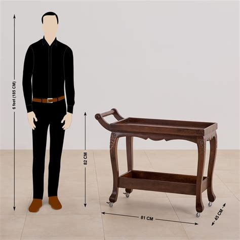 Buy Victoria Serving Trolley - Brown from Home Centre at just INR 9995.0