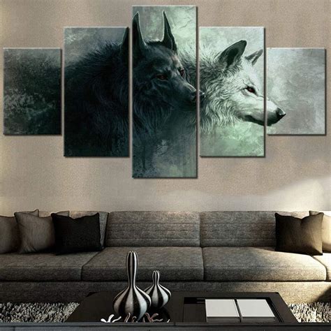 Animal Wolf Pictures Black and White Artwork India | Ubuy