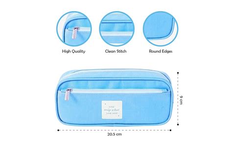 Buy Party Propz Blue Pencil Pouch - Large Capacity Two Compartment ...