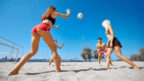 Aften and River engaged in a game of strip volleyball game
