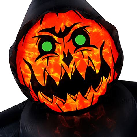 Pumpkin Reaper with Swirling Lights, 7" | At Home
