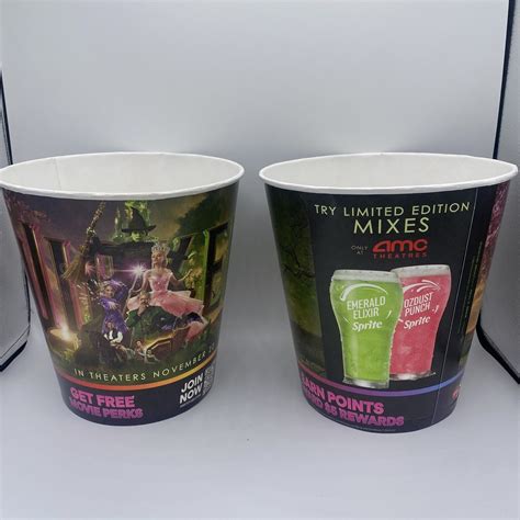 Wicked Clothing AMC Wicked Glinda Elephaba CARDBOARD Popcorn Buckets ...
