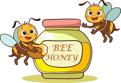 Cute happy bees | Premium Vector