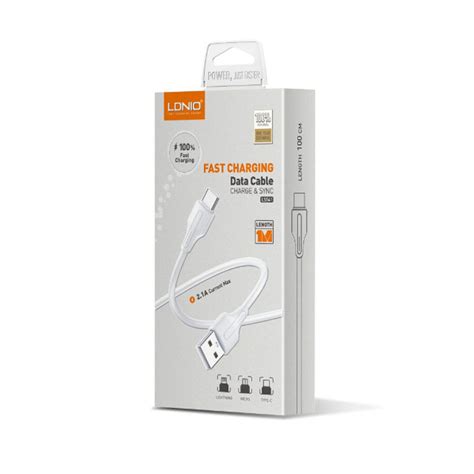 Data kabl LDNIO LS541 2.1A micro USB beli 1m - Mob-Shop