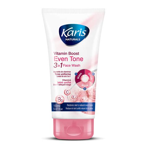 Vitamin Boost Even Tone 3 in 1 Face Wash – Karis Naturals