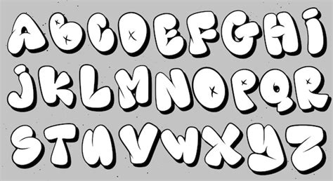 Vector set bubble graffiti font alphabet lettering | Premium Vector