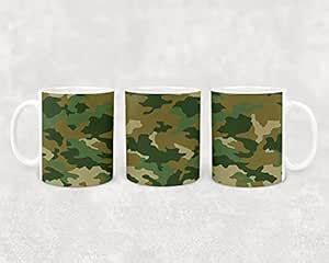 Buy Fiona Mugs White Ceramic Coffee/Tea Mug 'Military | Perfect for ...