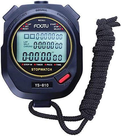 Buy FCXJTU Digital Stopwatch Single Lap /Split Memory Stopwatch 12/24 ...