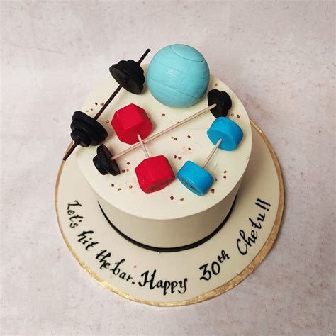 Workout Cake | Gym Equipment Cake | Fitness Cake – Liliyum Patisserie ...