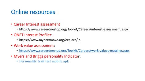 Career assessment in counseling psychology | PPTX