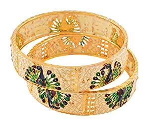 Buy Fashion World Gold Brass Bangles for Women (2.8, FW003) at Amazon.in