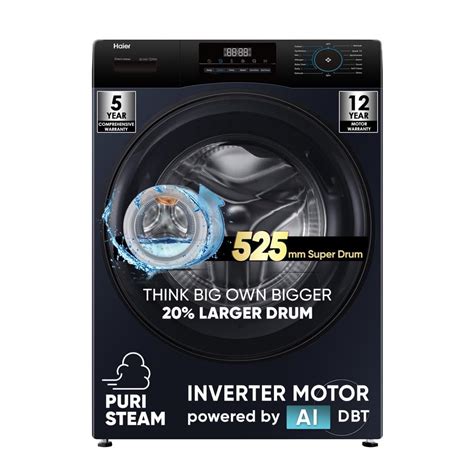 Haier 8 Kg 5 Star Inverter Motor AI DBT Technology Fully-Automatic ...
