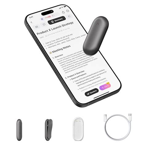 AI Voice Recorder, PLAUD NotePin Voice Recorder, App Control, AI ...