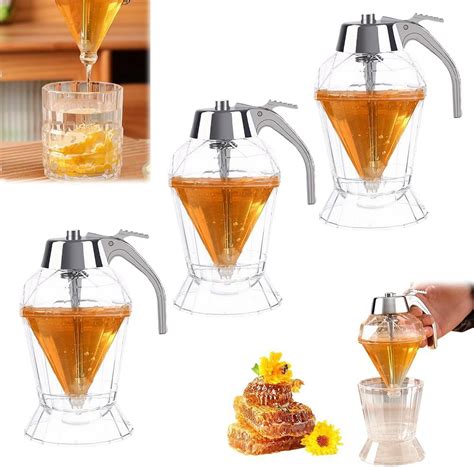 Honey Dispenser No Drip,No Drip Honey Dispenser Glass,Maple Syrup ...