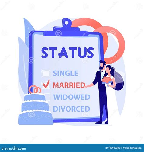 Marital Status Abstract Concept Vector Illustration. Stock Vector ...