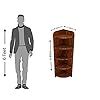 Keon Furniture Sheesham Wood 5 Tier Corner Wall Shelves Rack (Brown ...