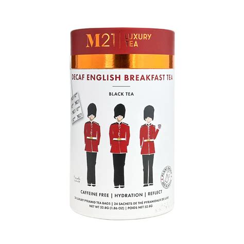 M21 - Decaf English Breakfast Tea - Black Tea, 24 Pyramid Tea Bags ...