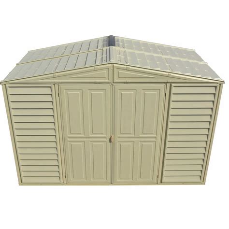 DuraMax 10X5 WoodBridge Vinyl Shed with Foundation [00283] | Free Shipping