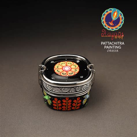 Buy Pattachitra Hand-Painted Stainless Steel Lunch Box