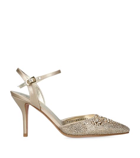 Gina Gold Embellished Karla Slingback Heels 85 | Harrods IN