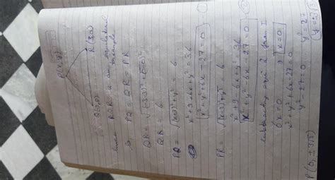 In Fig., APQR is an equilateral triangle withpoints Q(-3, 0) and R(3, 0 ...