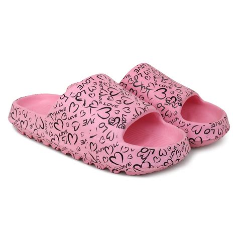Buy Pampy Angel Zig Zag Love Women's Flip Flops Slides Back Open ...