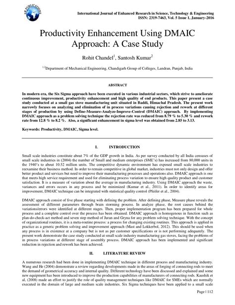 Image result for DMAIC Case Study Examples