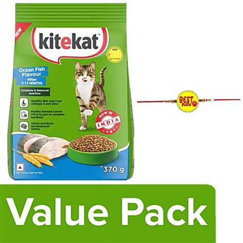 Buy bb Combo Kitekat Kitten Dry Cat Food, 370 g + eCraftIndia Design ...