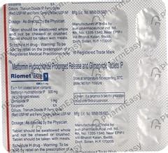 Riomet Duo 1mg Strip Of 15 Tablets: Uses, Side Effects, Price & Dosage ...