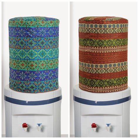 Swayam Printed Pure Cotton Water Dispenser Bottle Cover Set of 2 ...