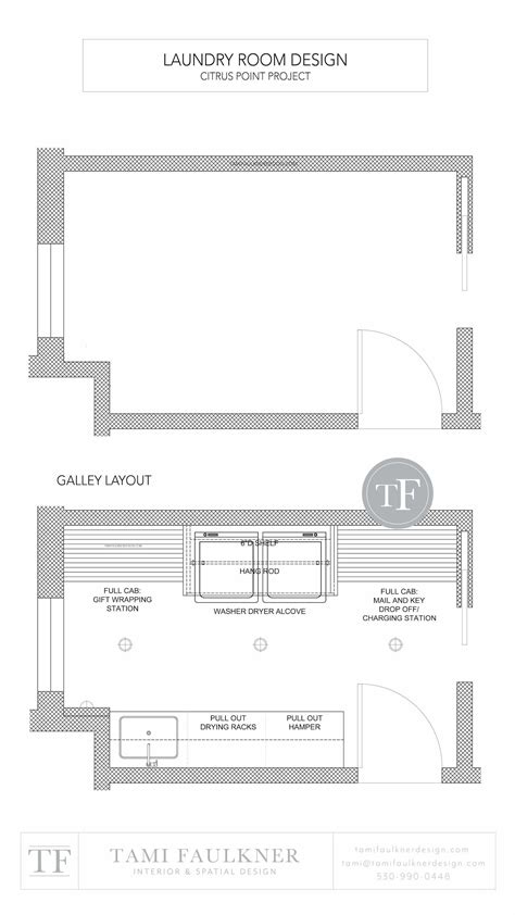 GALLEY LAUNDRY ROOM DESIGN - FLOOR PLANS AND ELEVATIONS — Tami Faulkner ...
