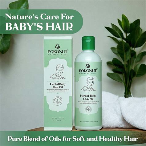 Buy Pokonut Herbal Baby Hair Oil Online in India | Pokonut | 200ml