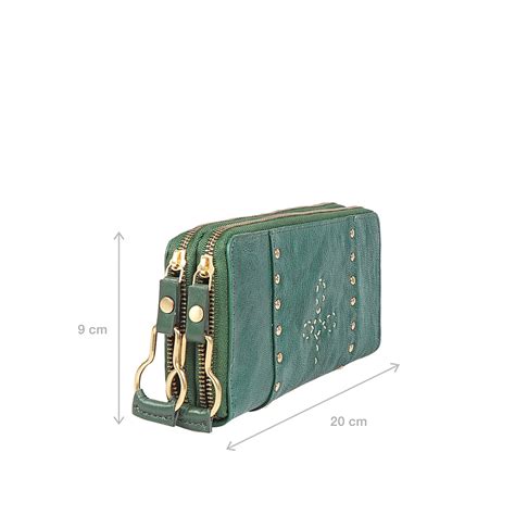 Buy Green Wild Rose W2 Dble Zip Around Online - Hidesign