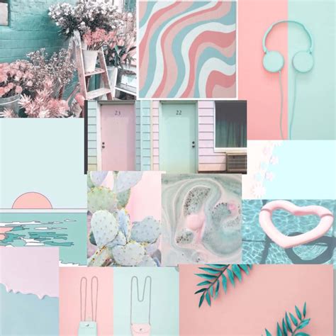 Download Collage Pictures Of Pink And Teal - Wallpaper Wallpaper ...