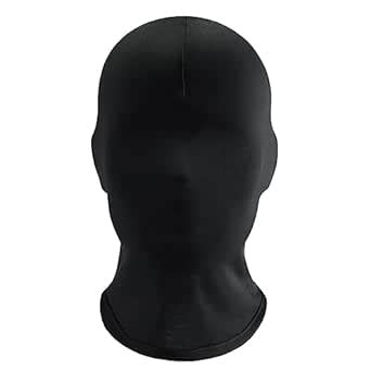 Buy 2 Pcs Black Full Face Mask Cover Faceless Skin Masks Halloween ...